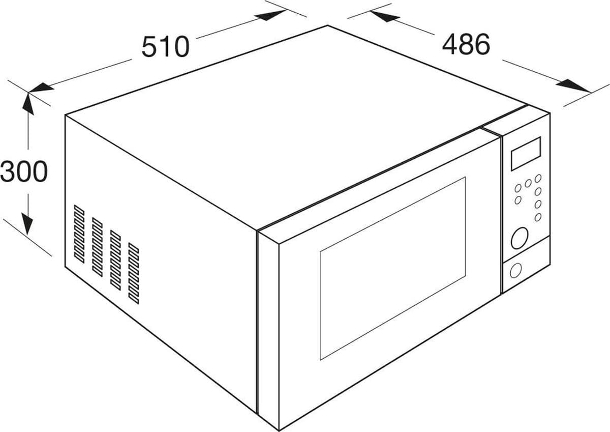 ETNA ECM243RVS - Combi-magnetron - Vrijstaand - 900 watt - 25 liter - RVS thumbnail 8
