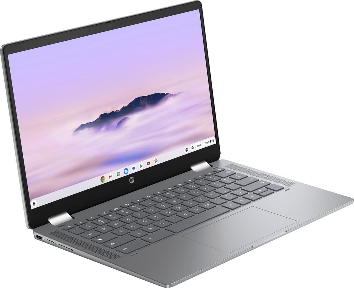HP Chromebook x360 14b-cd0075nd Intel® Core™ i3 i3-N305 35,6 cm (14") Touchscreen Full HD 8 GB LPDDR5-SDRAM 256 GB Flash Wi-Fi 6 (802.11ax) ChromeOS Zilver thumbnail 4
