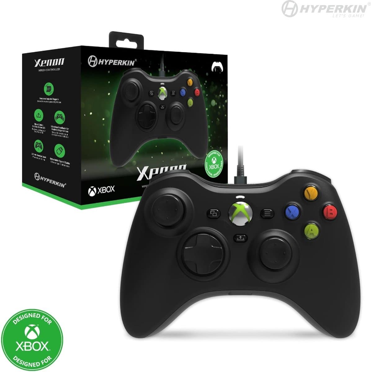 Hyperkin - Xenon - wired controller - voor Xbox Series X|S / XBOX1 / Windows 11|10 (zwart) thumbnail 4
