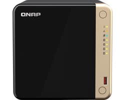QNAP TS-464 - NAS-server - 4 bays - SATA 6Gbs - RAID 0, 1, 5, 6, 10, JBOD - RAM 8 GB - 2.5 Gigabit Ethernet - iSCSI ondersteuning - zwart