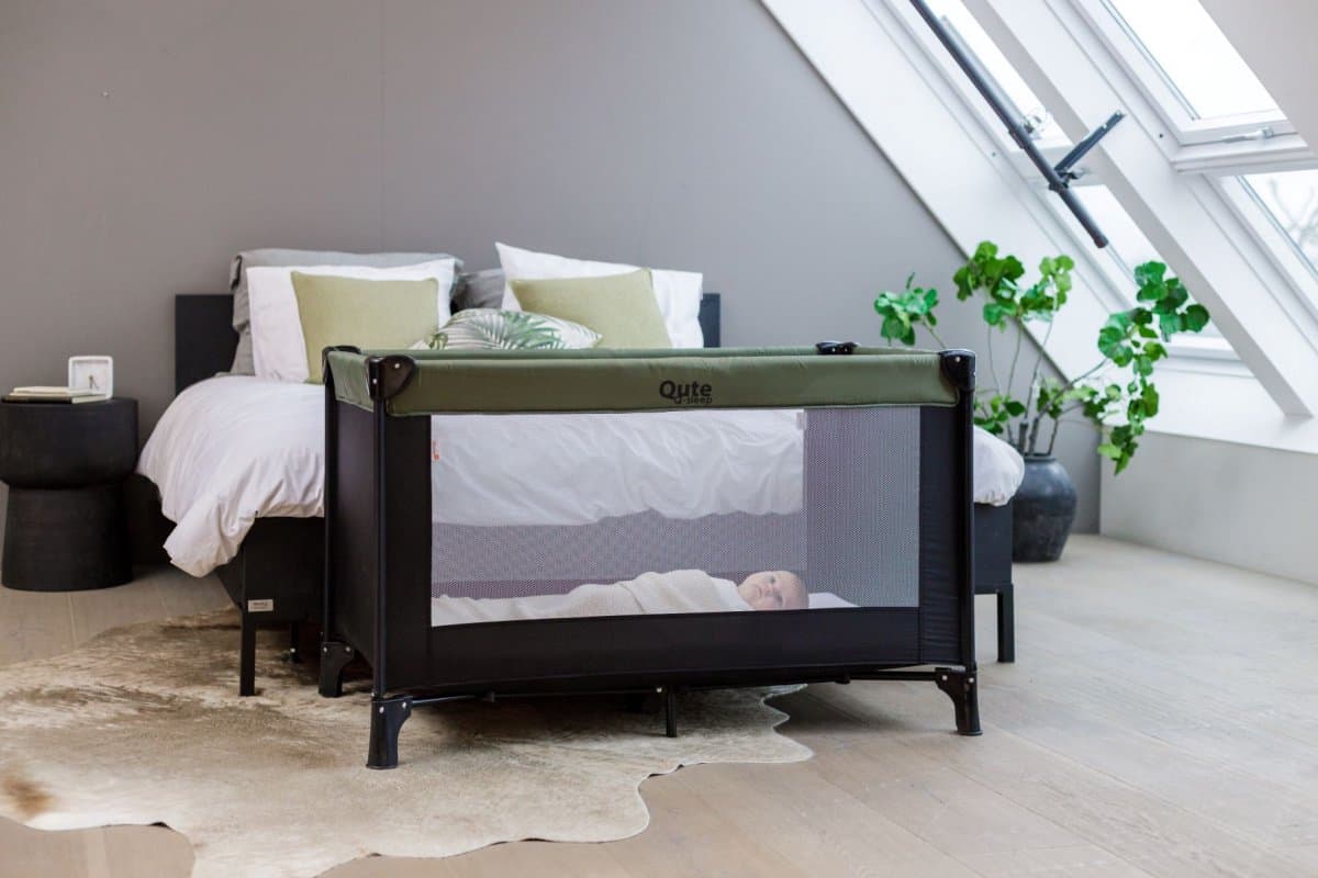 Qute Q-Sleep Campingbedje Olijfgroen / Zwart thumbnail 2