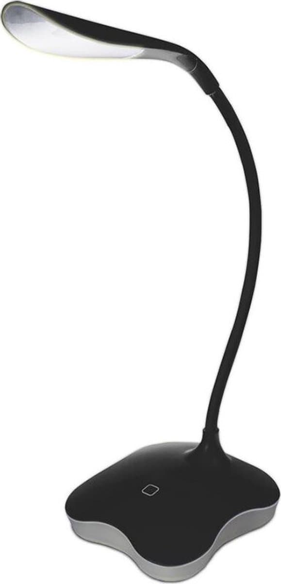 LED Bureaulamp - Estoya Mimo - 3W - Helder/Koud Wit 5500K - Touch Schakelaar - Dimbaar - Flexibele Arm - USB Opladen - Mat Zwart - Kunststof thumbnail 4