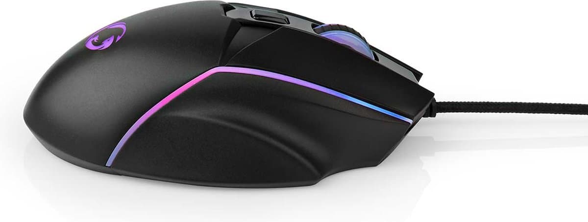 Nedis Gaming Muis - Bedraad - 800 / 1200 / 2400 / 3200 / 4800 / 7200 dpi - Instelbare DPI - Aantal knoppen: 6 - Rechtshandig - 1.50 m - LED thumbnail 2