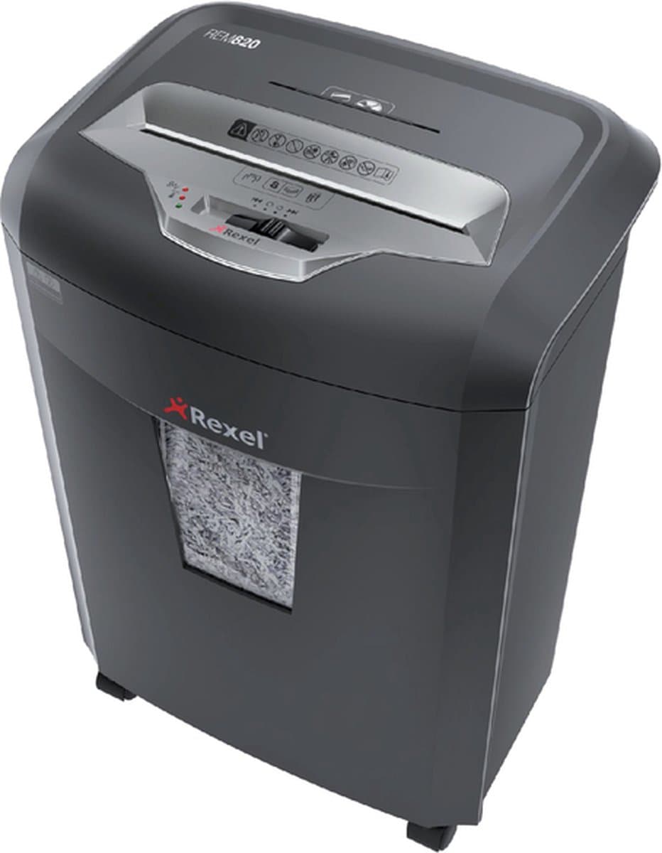 Rexel Mercury REM820 Papierversnipperaar - P5 Microsnippers - Tot 8 Vel - 21L - Zwart thumbnail 5