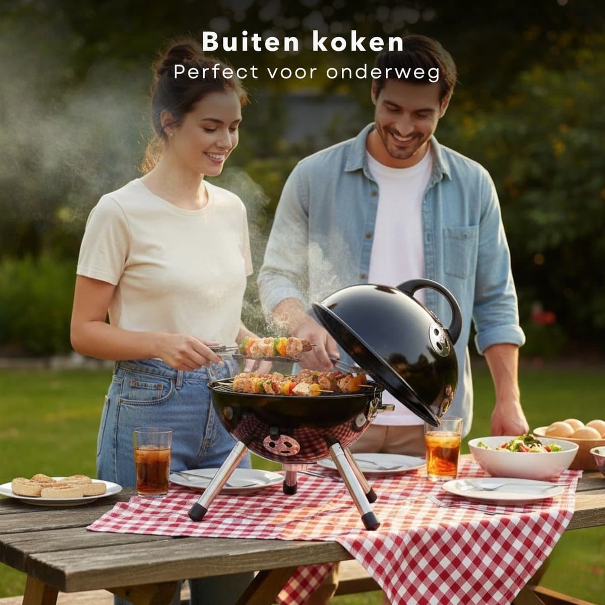 Cheqo® Kogelbarbecue - Houtskoolbarbecue - Houtskool Bbq - Kogel Bbq - Kolenbarbecue - Kogelgrill - Ronde Barbecue - Ronde Bbq - Barbecue Met Deksel - Houtskoolgrill - Draagbare Houtskool Bbq - Draagbare Barbecue thumbnail 5