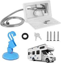 Productfoto van Buitendouche voor Camper met Warm en Koud Water, Ergonomische Buiten Douche Set voor Kamperen