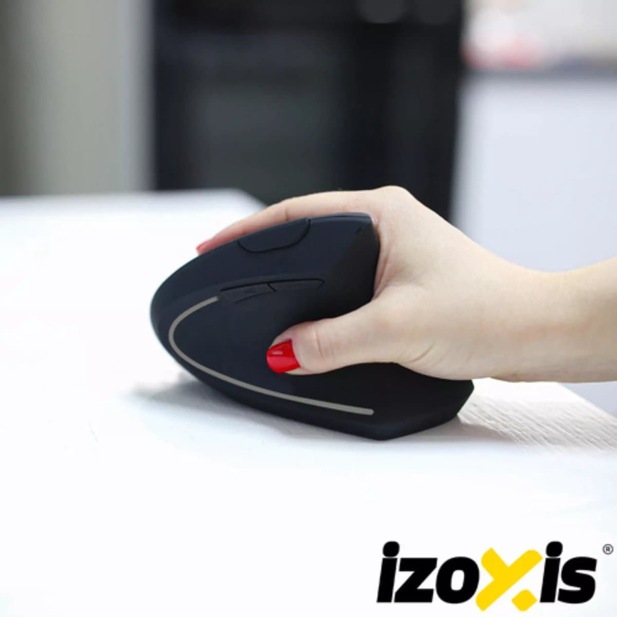 Izoxis draadloze verticale muis – ergonomisch en comfortabel – met USB-ontvanger thumbnail 3