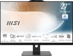 Productfoto van MSI Modern AM272P 1M-848EU All-in-One PC/workstation Intel Core 5 120U 68,6 cm (27") 1920 x 1080 Pixels Alles-in-één-pc 8 GB DDR5-SDRAM 512 GB SSD Windows 11 Pro Wi-Fi 6E (802.11ax) Zwart