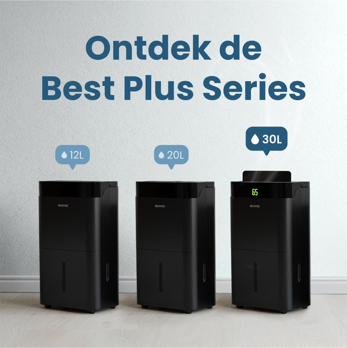 Auronic Luchtontvochtiger en Luchtreiniger - Best Plus Series - Ontvochtigt 30L per dag - 5L Waterreservoir - Slaapkamer, Badkamer, Woonkamer en Kantoor - Vochtopnemer voor in Huis - Zwart thumbnail 8