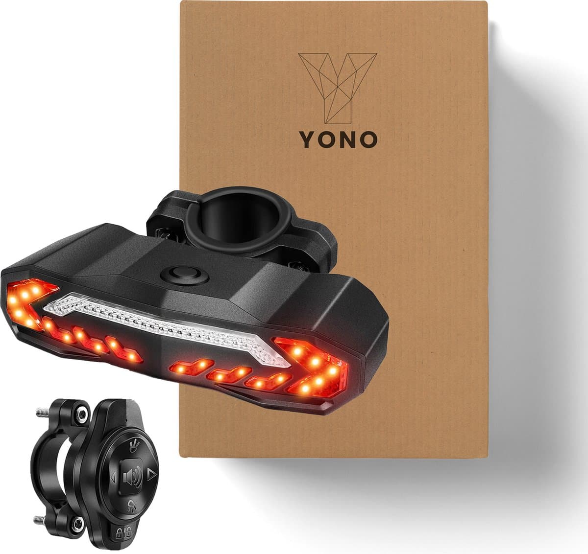 YONO Fiets Achterlicht met Knipperlicht en Fietsalarm - Richtingaanwijzer - Afstandsbediening - Anti Diefstal Alarm - Usb Oplaadbaar thumbnail 8