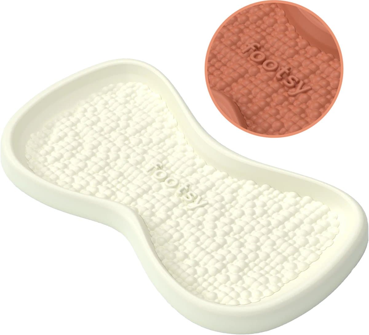 Footsy Hondenzwembad - Hondenzwembad - Hondenbad - Verkoelend Hondenzwembad - 2-in-1 Honden Zwembad én Voetenbad met Antislip MassageFoam - Ivory - Samen Genieten!