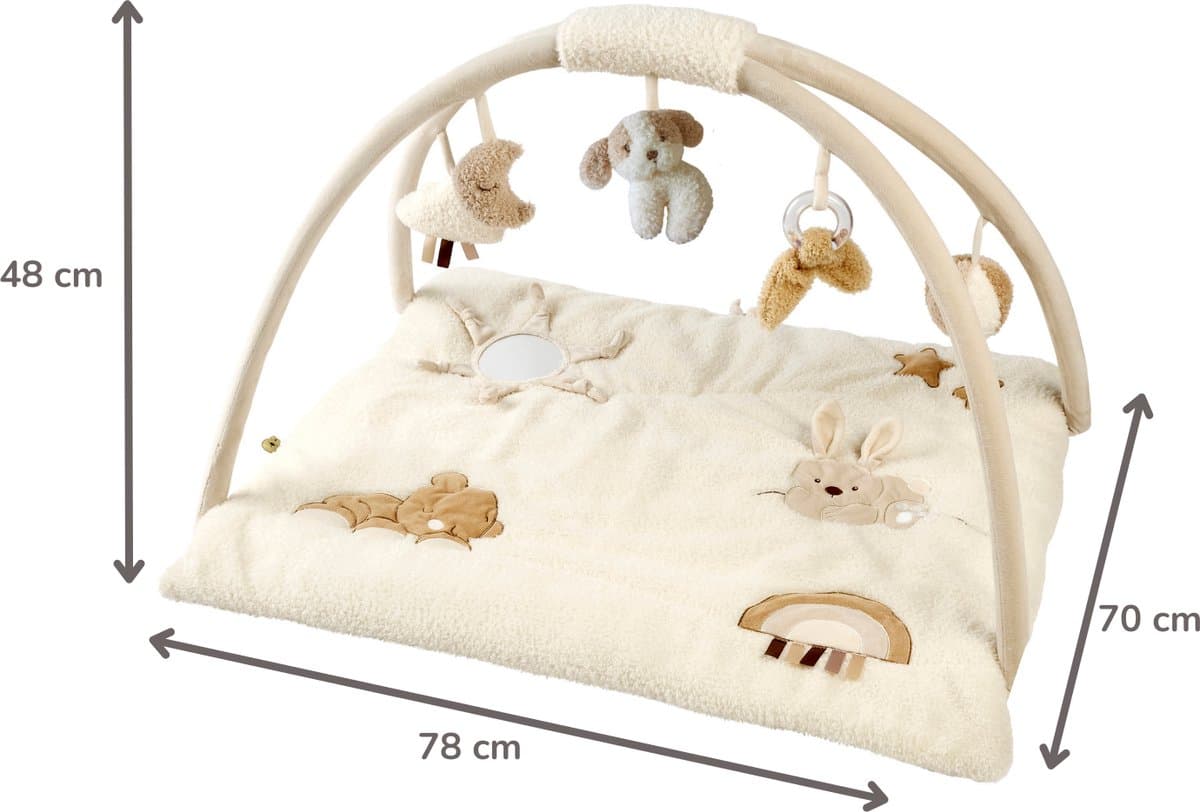 Nattou TEDDY Speelmat Baby met bogen vierkant - 70 x 80 cm - Activiteiten Speelkleed Baby - Baby Speelgoed thumbnail 7