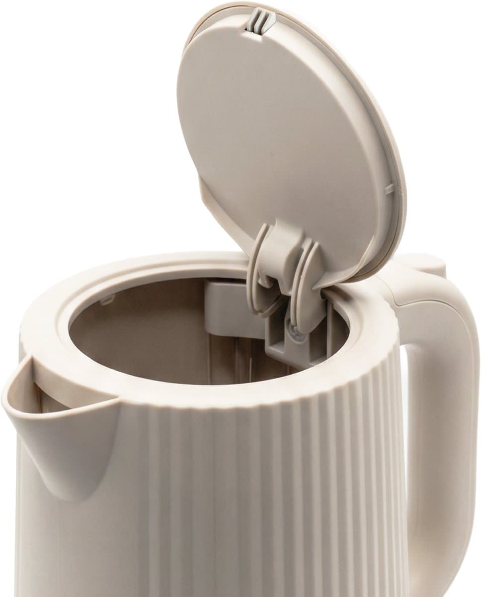 Seeger Waterkoker - Plissé Design - 1.7 liter - BPA-Vrij - Anti-Kalk Filter - 2200 Watt - Beige - SGR100SB thumbnail 4