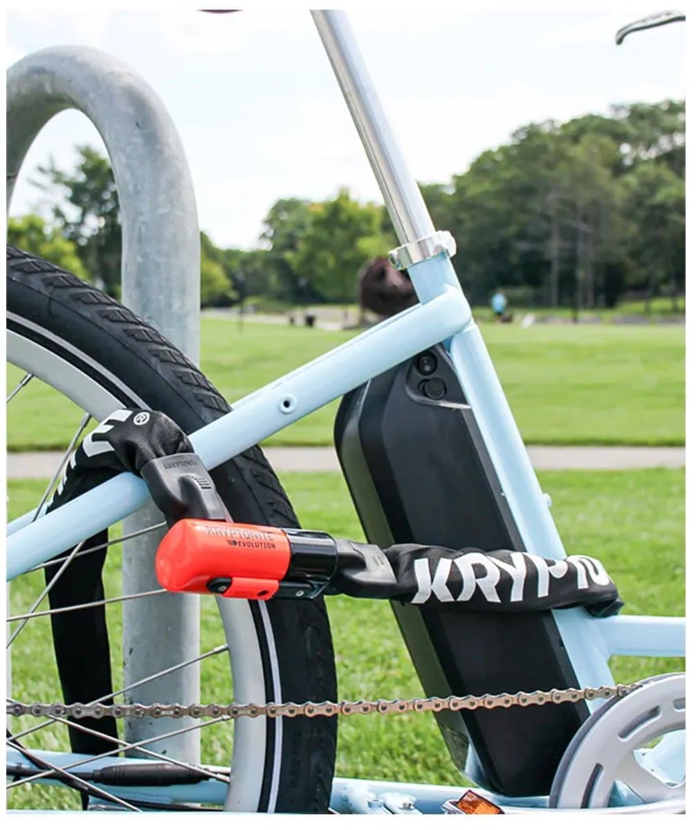 Kryptonite Evolution 1012-ketting met Geïntegreerd Slot – ART-3 Kettingslot Fiets – Fietsslot Ketting Elektrische Fiets – 120 cm – Staal – Zwart thumbnail 7