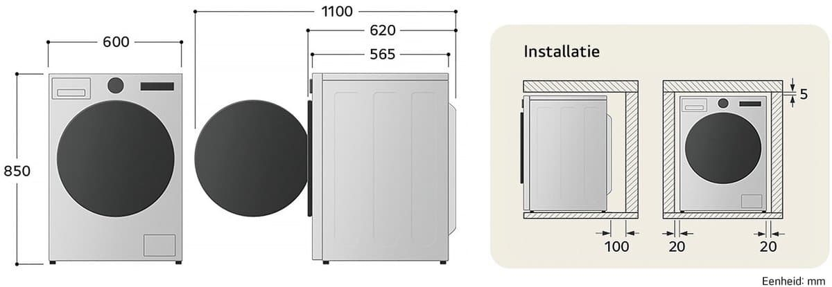 LG F4WR7011SYB 11 kg met AI DD en TurboWash 360 thumbnail 8