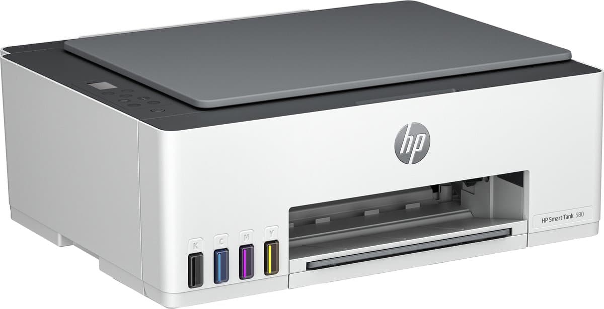 HP Smart Tank 580 All-in-One Printer, Home and home office, Print, copy, scan, Wireless; High-volume printer tank; Print from phone or tablet; Scan to PDF