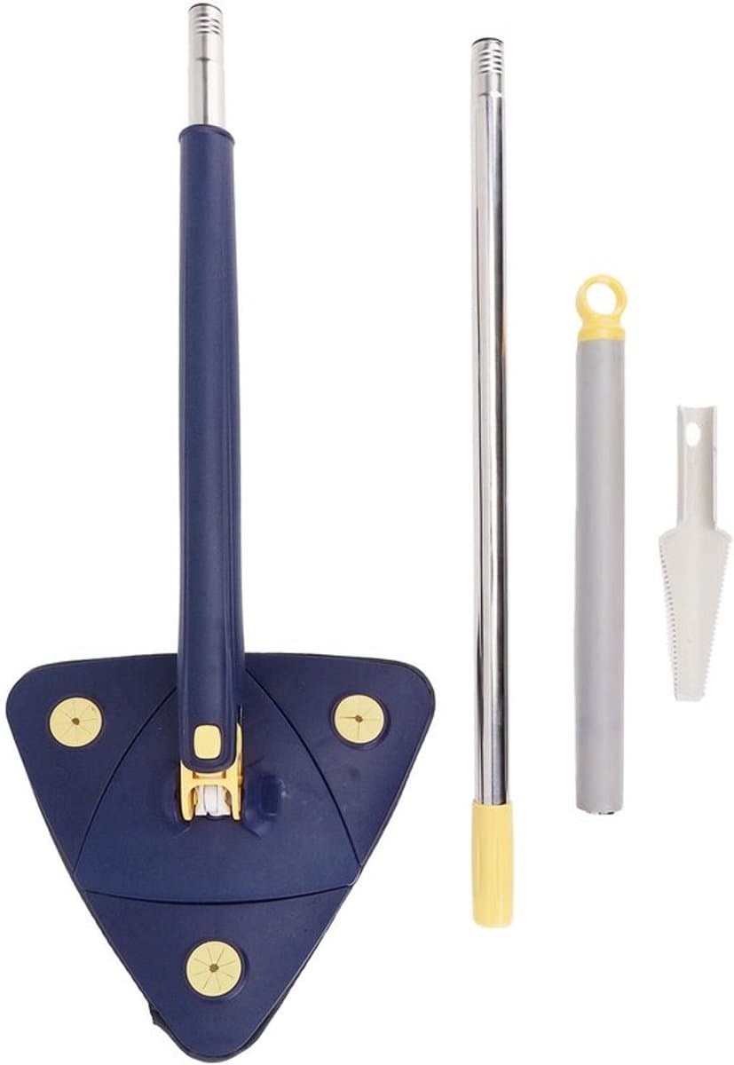 Dailygoody - Mop Spin Mop - Driehoekige Dweil - 360 Graden Draaibaar - Verstelbare