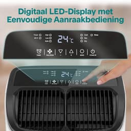 Productfoto van Mobiele airco 7000 BTU Wit met WiFi, App en Raamkit