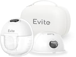 Productfoto van Evite Elektrische Draadloze Borstkolf Maxi – Handsfree & Draagbaar – BPA-Vrij – Elektrische Borstkolf – Met E-book - Inclusief Tas - Wit