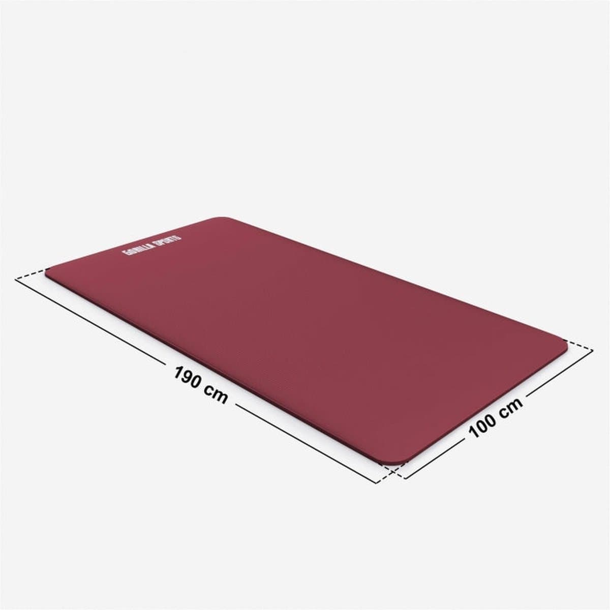 Gorilla Sports Yogamat Deluxe - Robijn - 190 x 100 x 1,5 cm- Yoga Mat thumbnail 5