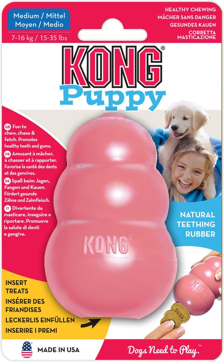 KONG Puppy Speelgoed - Rubber - 8.64 cm - Willekeurige Kleur - M thumbnail 3