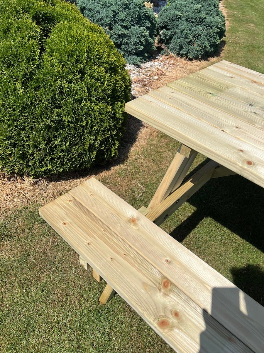 Picknicktafel Solide | Geïmpregneerd | 180 cm | Tuintafel 6 personen | Stevige tafel | IJsseloutdoor thumbnail 3