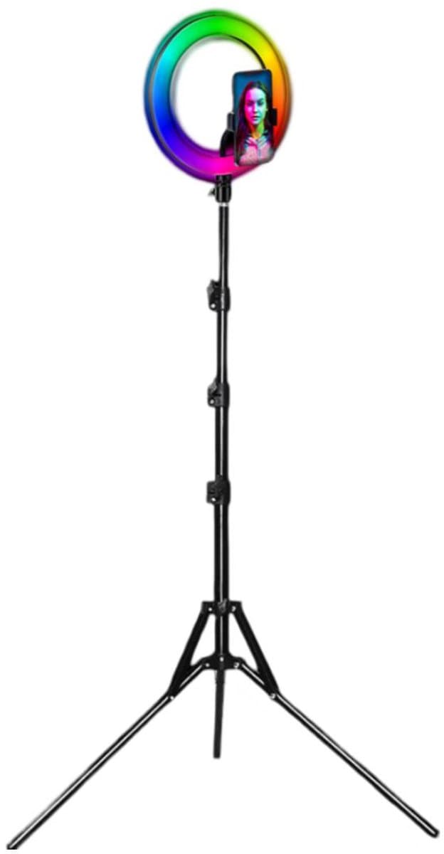 Bigben Connected, Kit Influence XL Lichtring 26cm met Statief 1,6m, Wit thumbnail 6