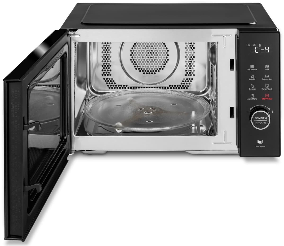 MEDION magnetron met grill en convectie (23 liter, 900 watt, 1000 watt grill, 1680 watt convectiefunctie, 11 automatische programma's, 5 vermogensstanden, ontdooifunctie, roestvrij staal, MD12031) zwa thumbnail 8