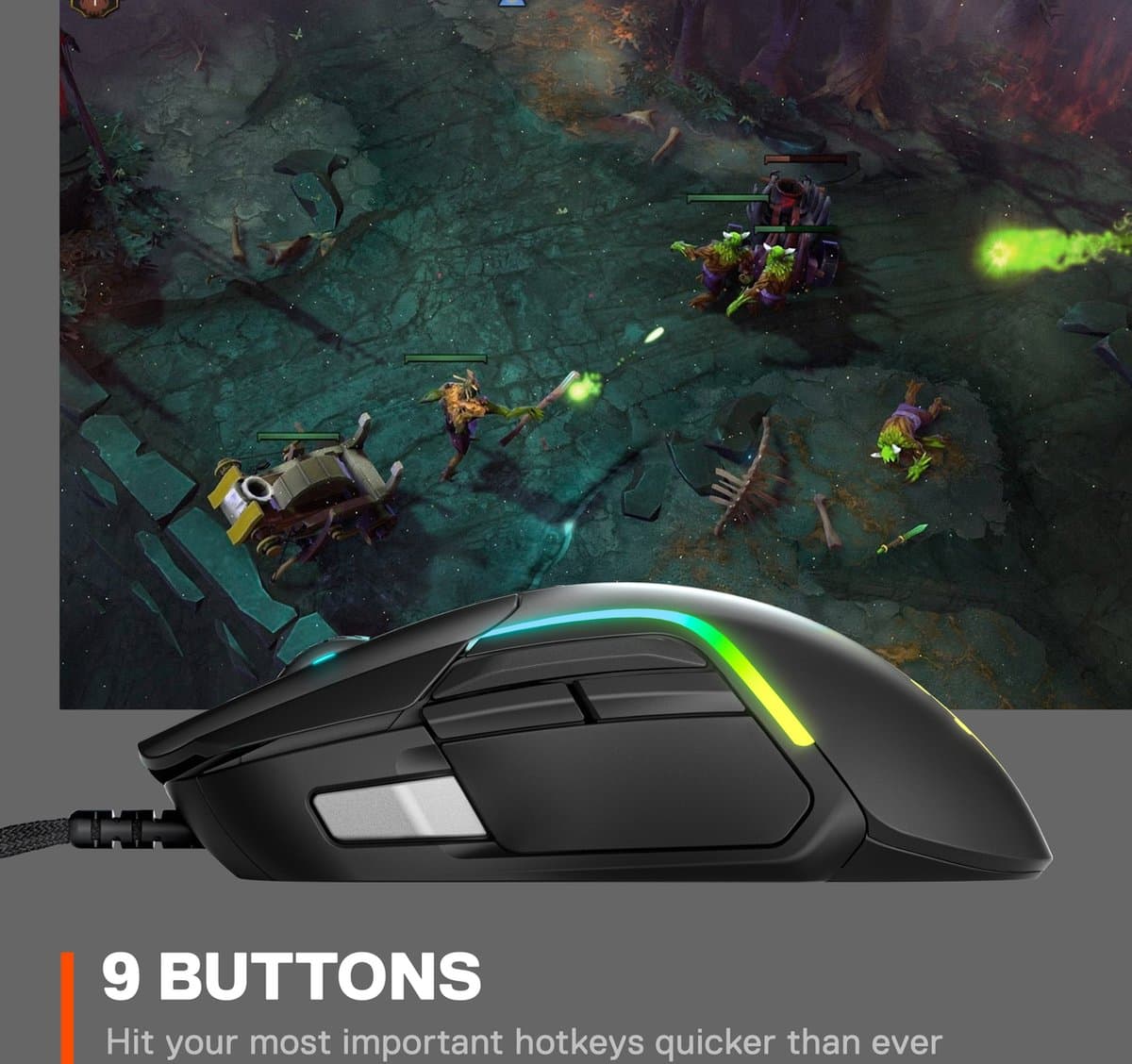SteelSeries Rival 5 - Bedrade Gaming Muis - 9 Programmeerbare Knoppen - Zwart thumbnail 2