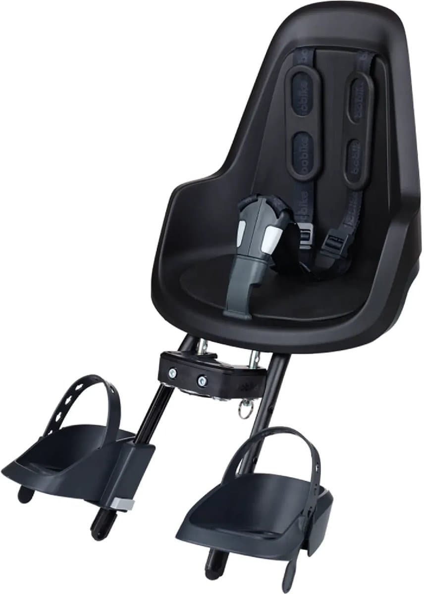 Bobike One Mini voorzitje - Urban Black - fietsstoeltje - kinderzitje - voorzitje - fietszitje - voor fiets of e-bike