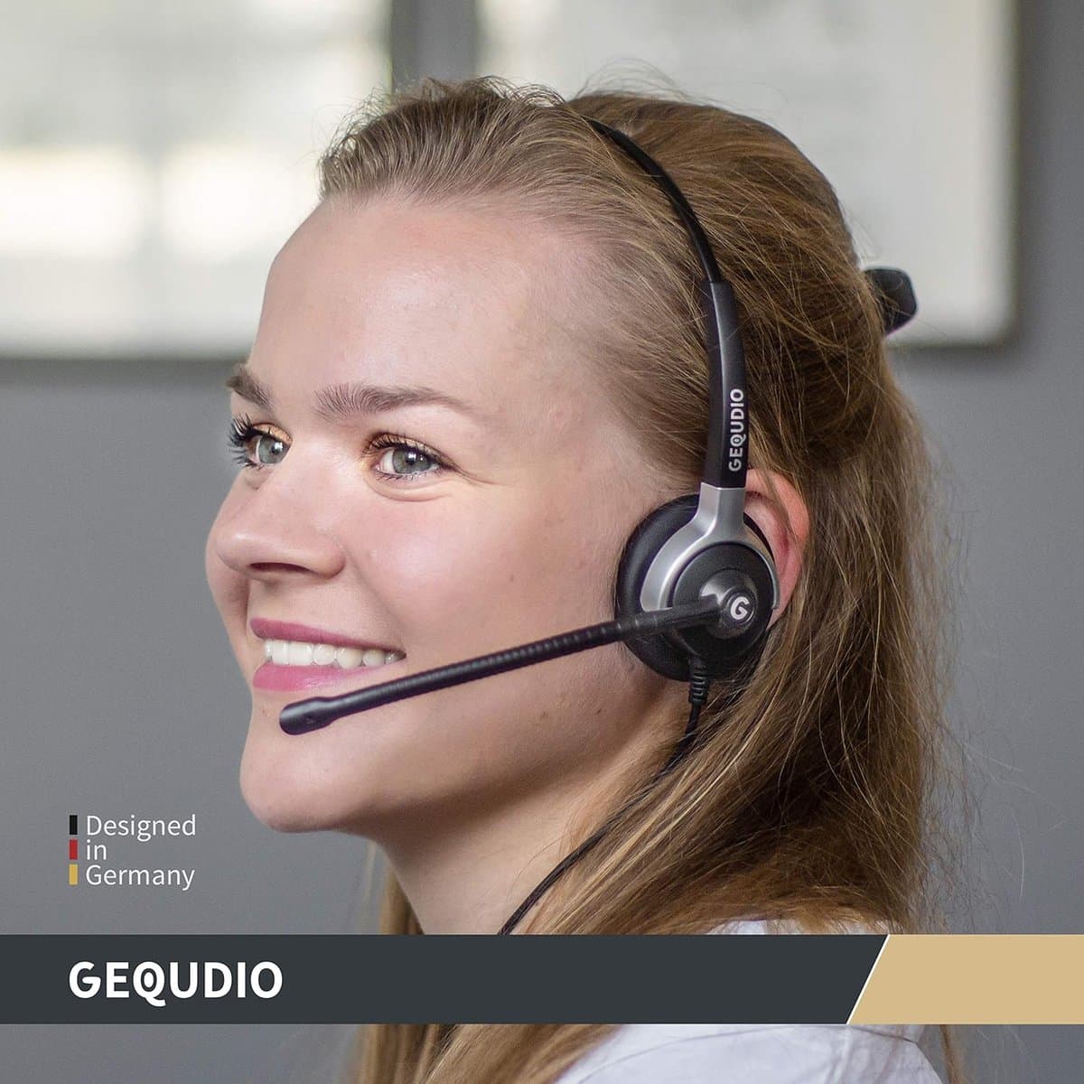 Headset voor Cisco Telefoon - Telefoonkoptelefoon Microfoon - Handsfree Bellen - Lichtgewicht Ontwerp - 60g - Zwart thumbnail 3