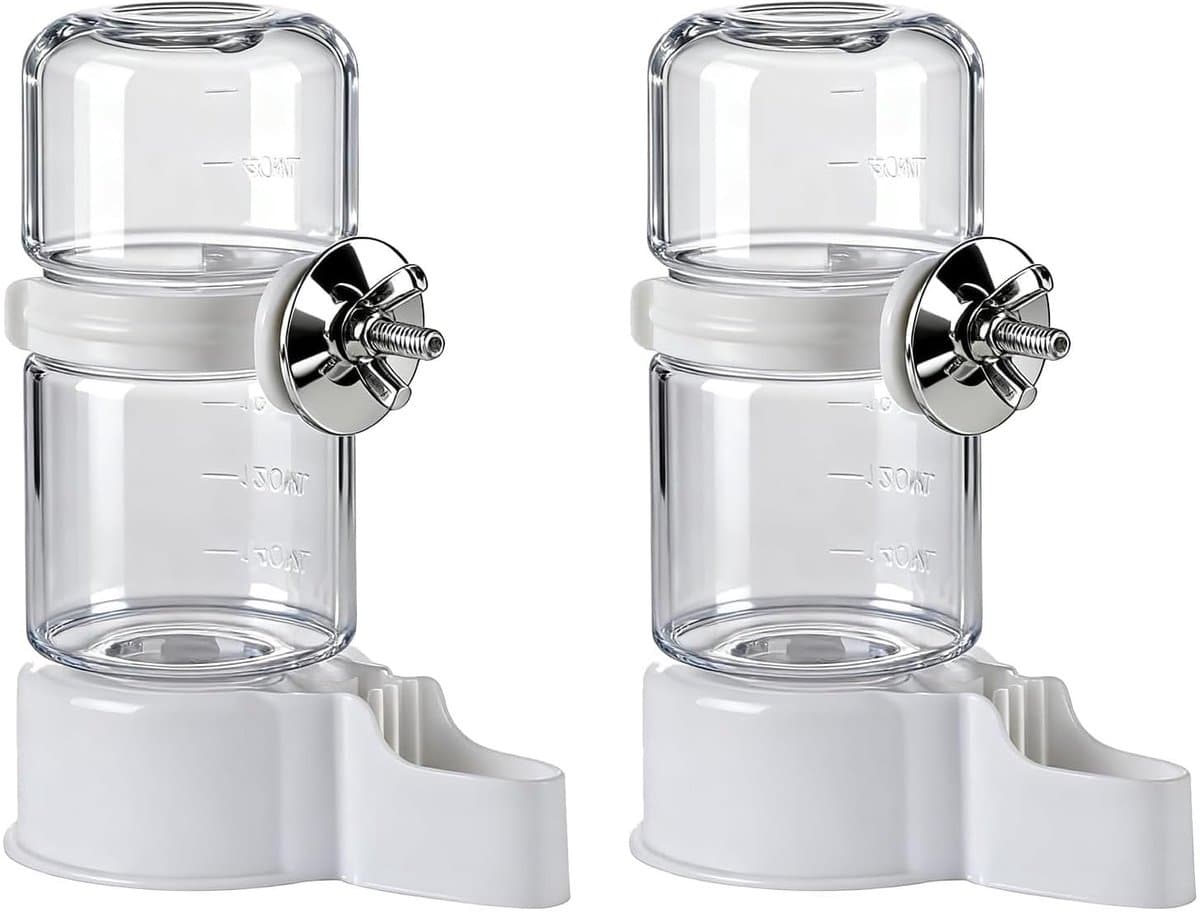 Dailygoods- Vogelwaterdispenser Set van 2 - Automatische Vogeldrinkkooi - 140 ml Inhoud - Hygiënisch en Lekvrij - Eenvoudige Montage - Betrouwbare Watervoorziening - Vogeldrinkbak