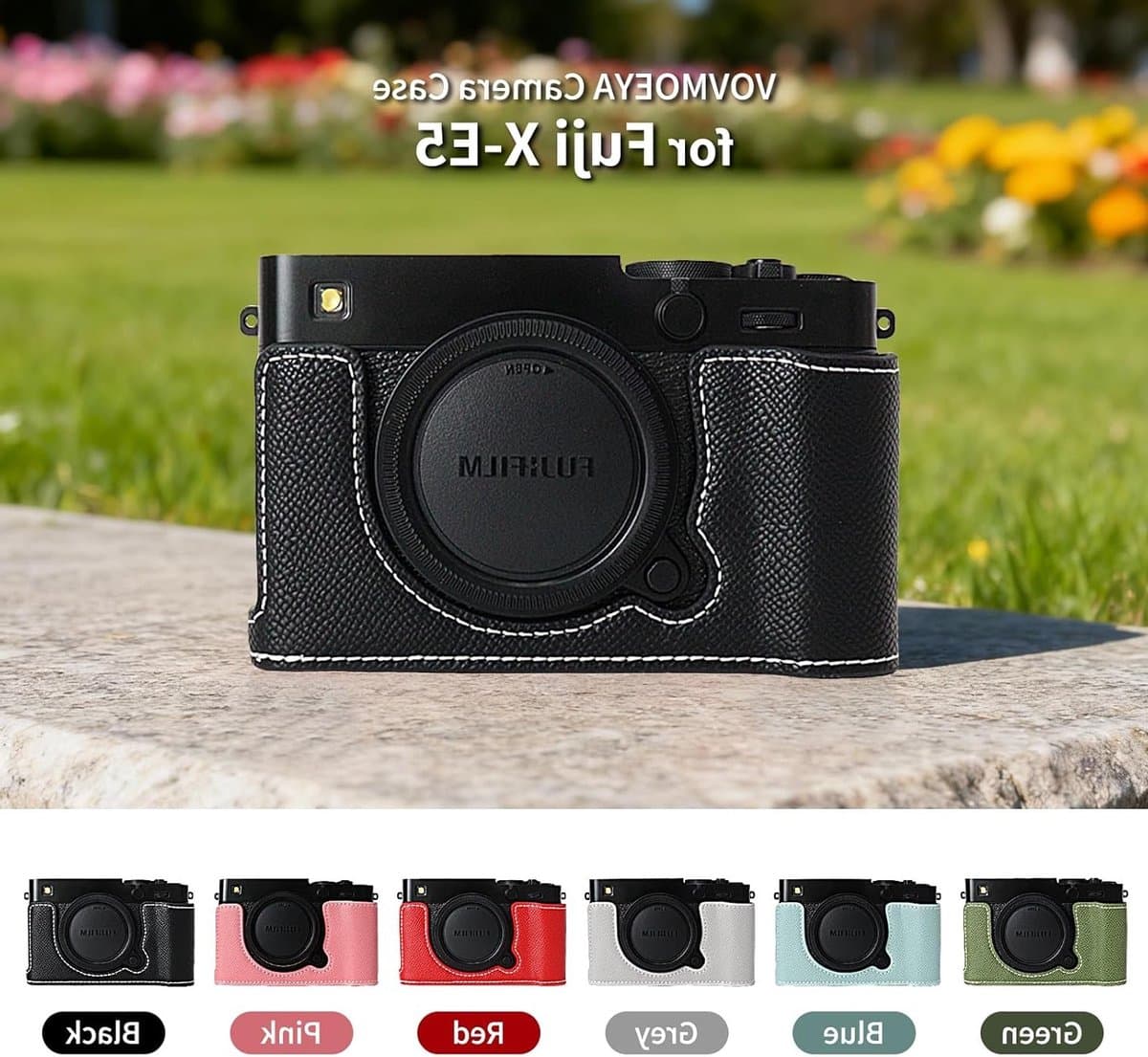 Stijlvolle en beschermende cameratas voor Fujifilm X-E5 van PU leer - Perfecte pasvorm, accessoires en draagtas voor fotografen thumbnail 7