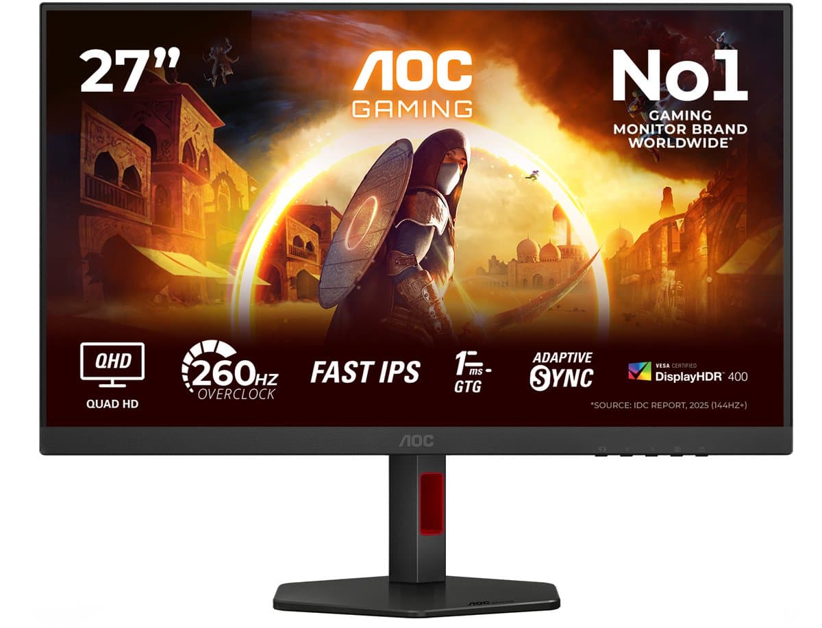 AOC G4 Q27G4ZR - QHD Gaming Monitor - 27 inch - 240Hz - 260hz OC - 27 inch - afbeelding 1