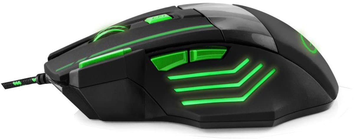Esperanza Bedrade Optische Muis Voor Pc, Laptop En Gaming 7D Usb Wolf Zwart thumbnail 2