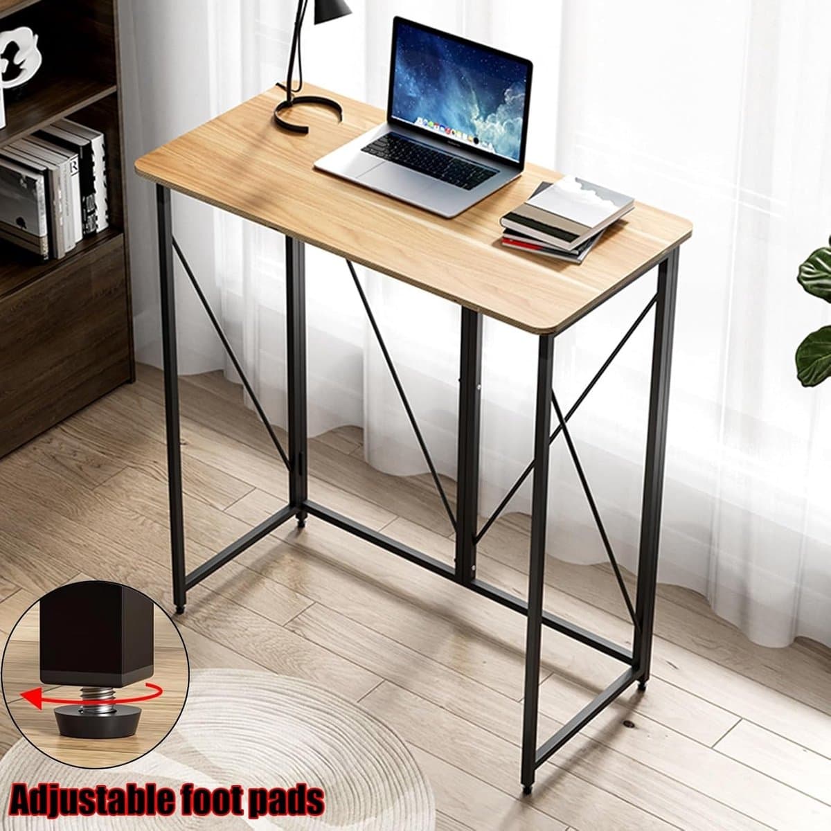 Opklapbaar Bureau - Sta-bureau Werktafel - Thuiswerken - Ergonomisch Zitten-Staan - 100 cm - Naturel thumbnail 4