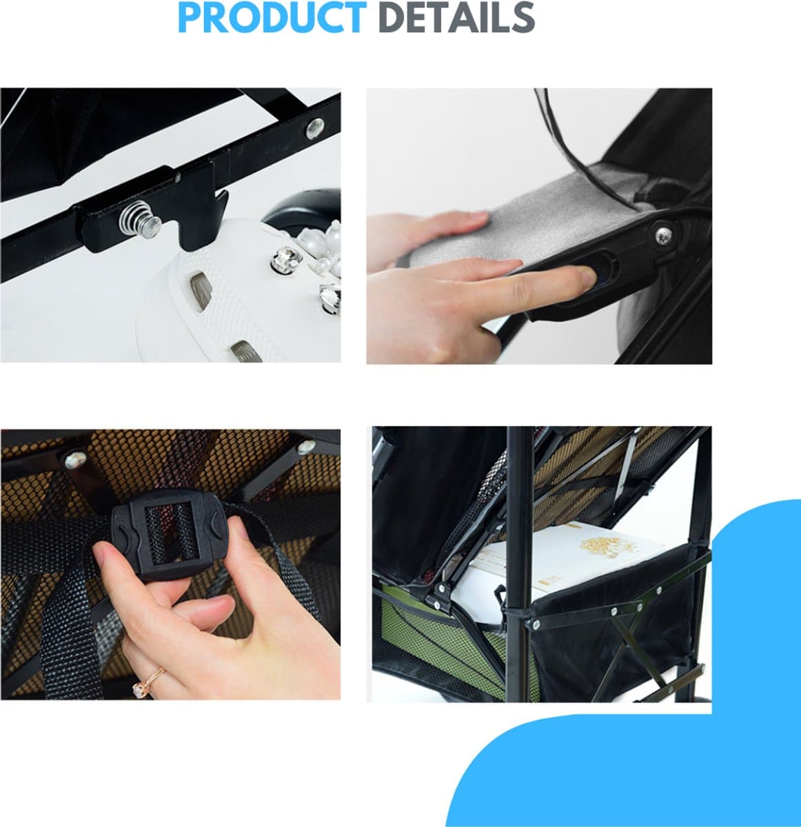 Livista Lichtgewicht Kinderwagen Buggy – Verstelbare Rugleuning 95°-175° – Compact en Comfortabel – 6-36 Maanden – Max. 15 kg– Zwart thumbnail 5