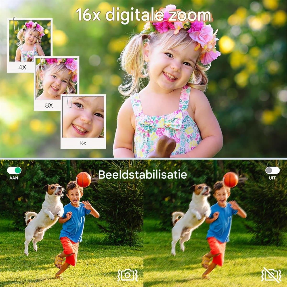 carmdering - Digitale Camera- 2,4 inch LCD-scherm - 4K Ultra HD CCD digitale camera - mini compacte point-and-shoot camera voor beginners, studenten, thuisfotografie en reizen (roze) thumbnail 4