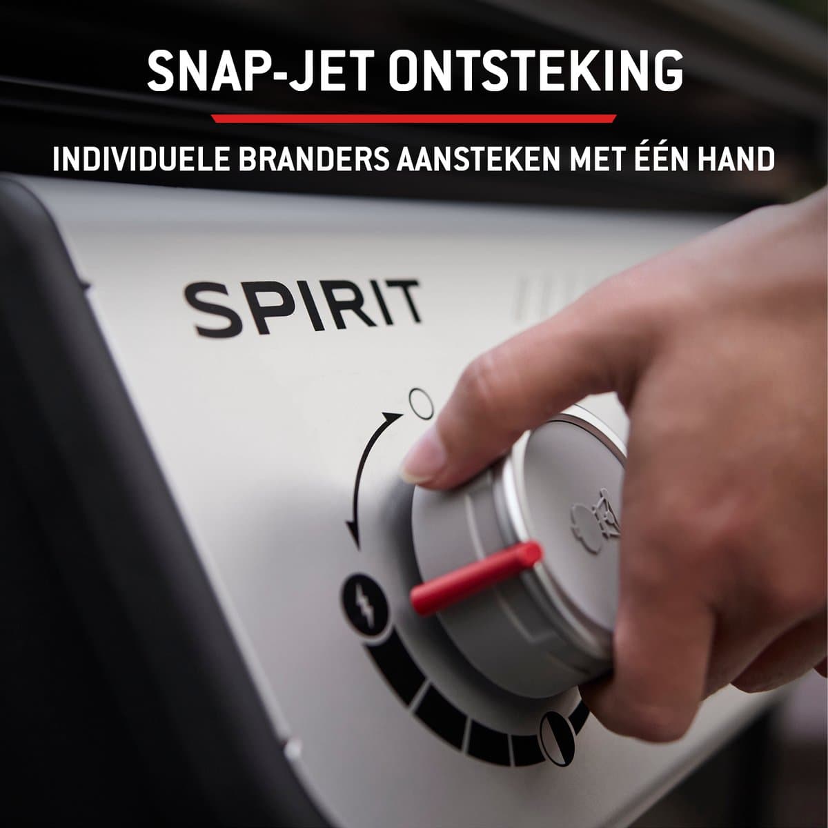 Weber Spirit E-310 - Gasbarbecue - Zwart - 3 Branders met 7,8 kW vermogen - Porselein geëmailleerde gietijzeren grillrooster - 2 Zijtafels - 2 Duurzame wielen - Kast met deur thumbnail 6