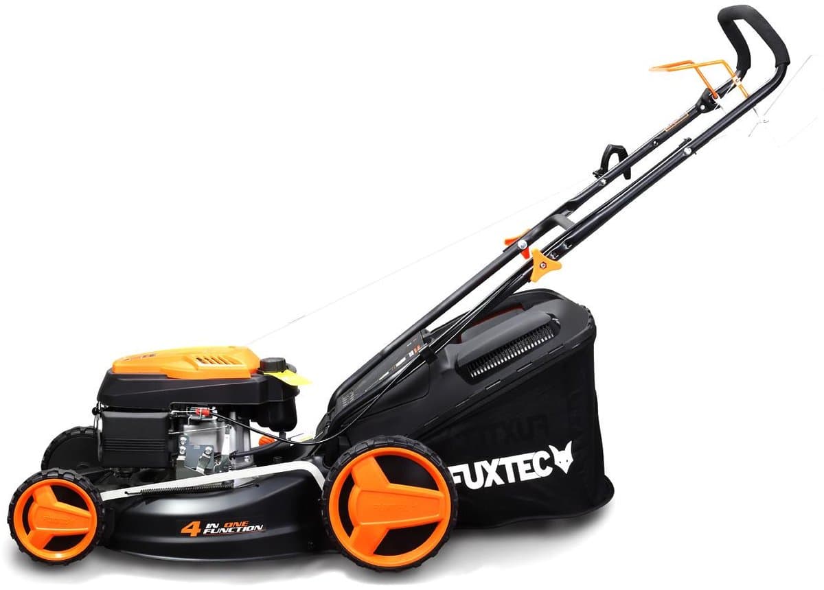 FUXTEC 4in1 Benzine Grasmaaier FX-RM4646 - 3,5 pk/2,6 kW - 46 cm Maaibreedte - 7-traps Hoogteverstelling - 4-Takt - Achterwielaandrijving - 50L Grasvanger - Mulchfunctie & Zij-uitworp thumbnail 6