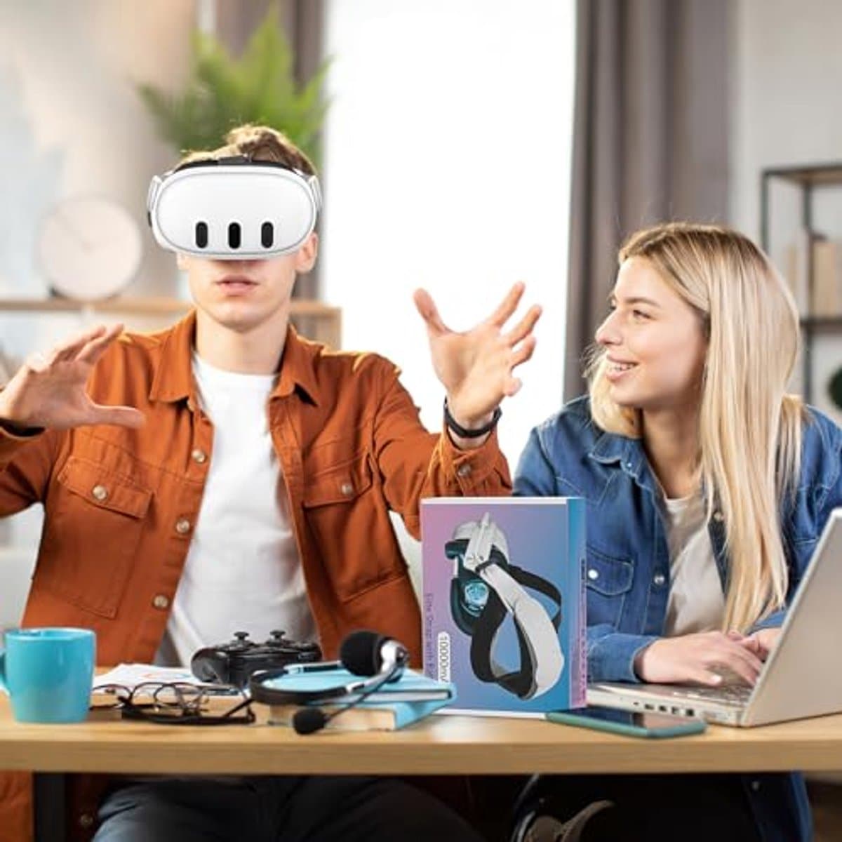 Elite Strap voor Meta Quest 3 - 10.000 mAh Batterij, VR-accessoires met Verstelbare Hoofdband thumbnail 2