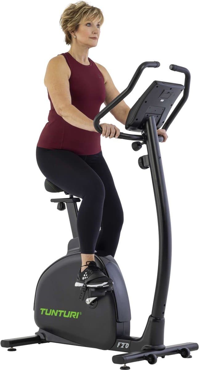 Tunturi Signature F20 Hometrainer - Fitnessfiets met lage instap - 150 kg Gebruikersgewicht - 8 weerstandsniveaus - Voorzien van LCD monitor en transportwielen thumbnail 5