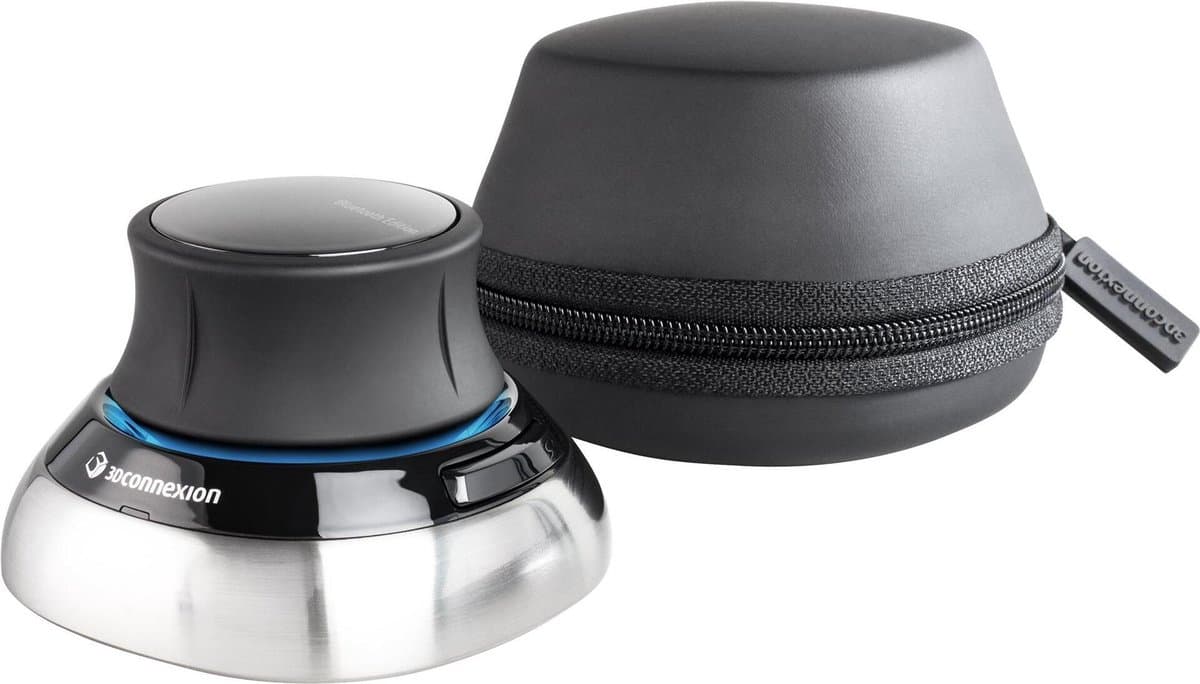 3Dconnexion SpaceMouse muis Kantoor Ambidextrous RF Wireless + Bluetooth + USB Type-A 6DoF thumbnail 6