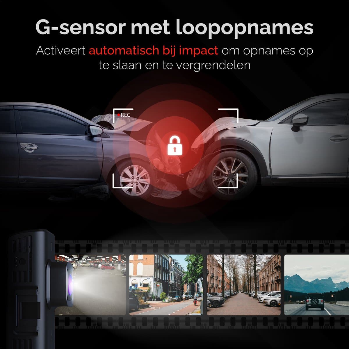RedTiger F7N Touch Pro Dashcam 4K voor+achter met GPS thumbnail 8