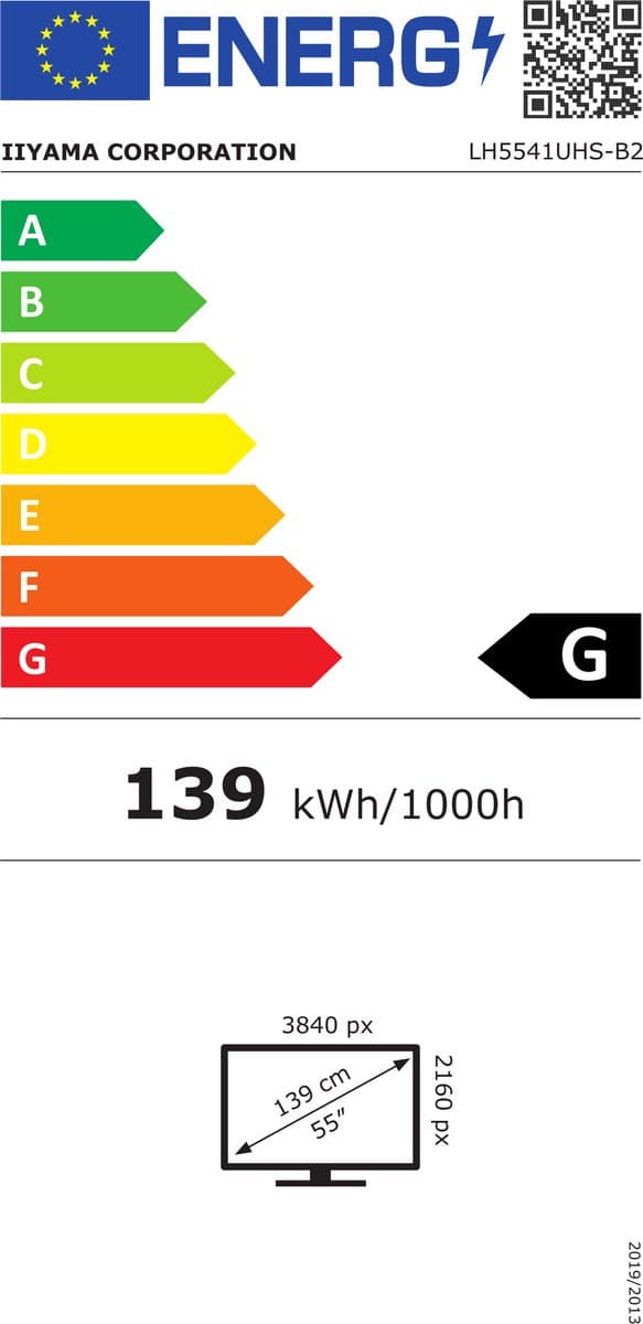 iiyama ProLite LH5541UHS-B2 - 55 Inch - IPS - 4K - 24/7 werktijd - 500 cd/mÂ² thumbnail 5