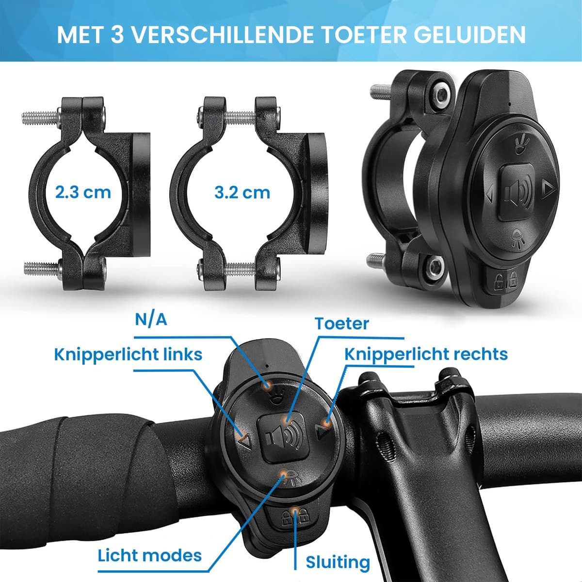 YONO Fiets Achterlicht met Knipperlicht en Fietsalarm - Richtingaanwijzer - Afstandsbediening - Anti Diefstal Alarm - Usb Oplaadbaar thumbnail 3
