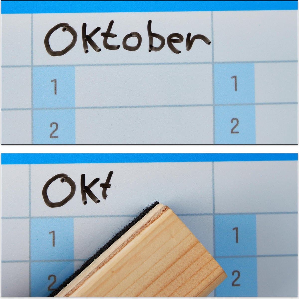 whiteboard planner - jaarplanner - magnetisch - pennenbakje - 60 x 90 cm - wit thumbnail 5