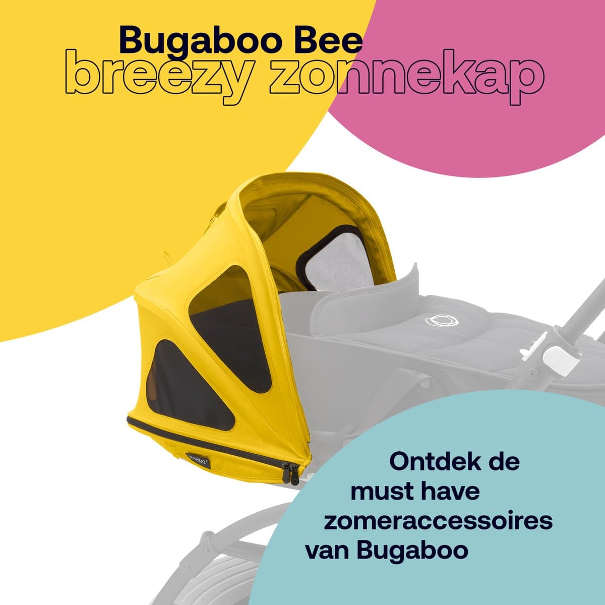 Bugaboo Bee breezy zonnekap, Lemon Yellow thumbnail 2