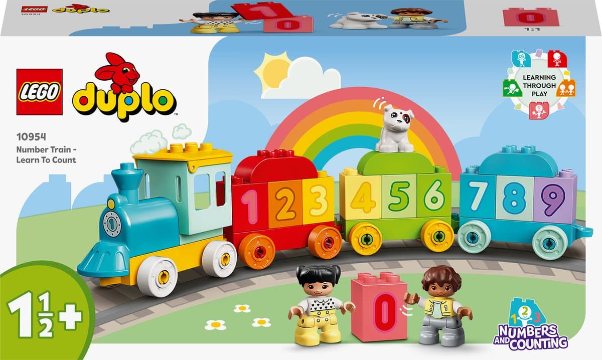 LEGO DUPLO Getallentrein: leren tellen met 10 cijferstenen