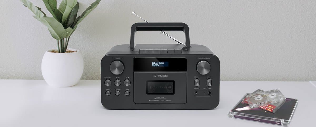 Muse M-182DB - Draagbare Bluetooth, DAB+, CD en Cassette speler thumbnail 2